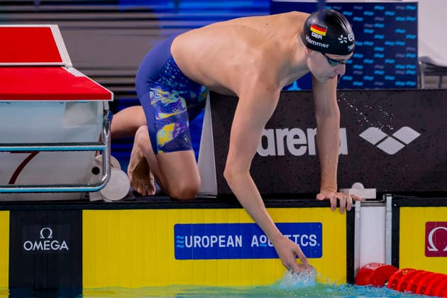 France, Paris, Centre Aquatique Olympique Metropole du Grand Paris, 10.08.2026, European Aquatics Championships Artistic Swimming, Day 11, Morning Session, Finn Hammer of Germany, Photo by Eibner Pressefoto Tino Henschel European Aquatics Championships Artistic Swimming, Day 11, Morning Session Paris Copyright: xEibnerxPressefotox