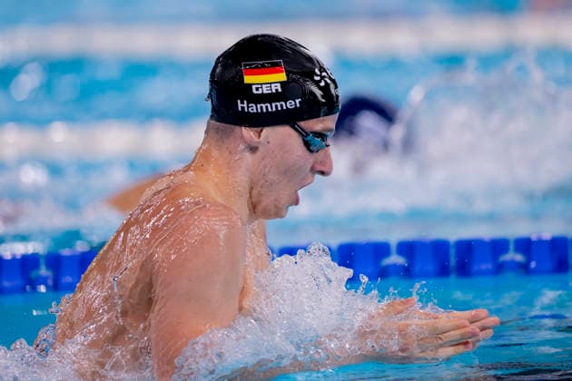 France, Paris, Centre Aquatique Olympique Metropole du Grand Paris, 10.08.2026, European Aquatics Championships Artistic Swimming, Day 11, Morning Session, Finn Hammer of Germany, Photo by Eibner Pressefoto Tino Henschel European Aquatics Championships Artistic Swimming, Day 11, Morning Session Paris Copyright: xEibnerxPressefotox