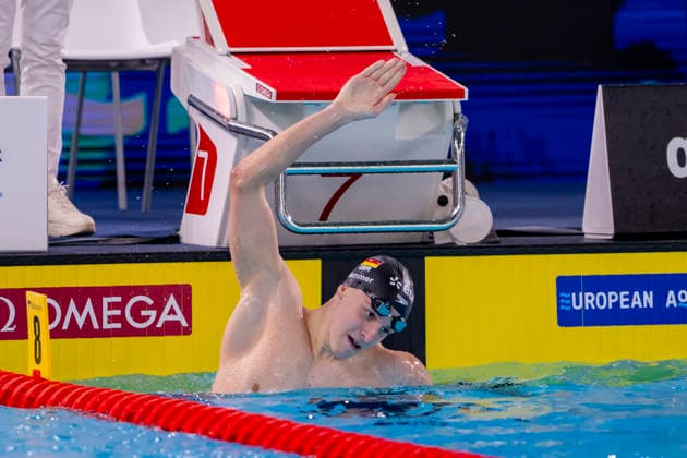 France, Paris, Centre Aquatique Olympique Metropole du Grand Paris, 10.08.2026, European Aquatics Championships Artistic Swimming, Day 11, Morning Session, Finn Hammer of Germany, Photo by Eibner Pressefoto Tino Henschel European Aquatics Championships Artistic Swimming, Day 11, Morning Session Paris Copyright: xEibnerxPressefotox