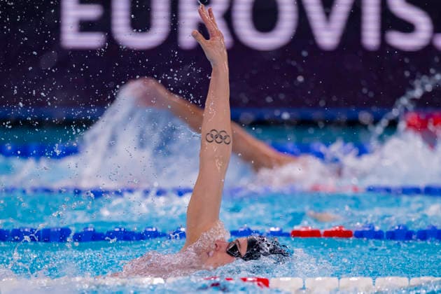 France, Paris, Centre Aquatique Olympique Metropole du Grand Paris, 10.08.2026, European Aquatics Championships Artistic Swimming, Day 11, Morning Session, Cedric Buessing of Germany, Photo by Eibner Pressefoto Tino Henschel European Aquatics Championships Artistic Swimming, Day 11, Morning Session Paris Copyright: xEibnerxPressefotox
