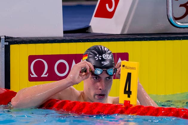 France, Paris, Centre Aquatique Olympique Metropole du Grand Paris, 10.08.2026, European Aquatics Championships Artistic Swimming, Day 11, Morning Session, Cedric Buessing of Germany, Photo by Eibner Pressefoto Tino Henschel European Aquatics Championships Artistic Swimming, Day 11, Morning Session Paris Copyright: xEibnerxPressefotox