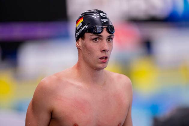 France, Paris, Centre Aquatique Olympique Metropole du Grand Paris, 10.08.2026, European Aquatics Championships Artistic Swimming, Day 11, Morning Session, Cedric Buessing of Germany, Photo by Eibner Pressefoto Tino Henschel European Aquatics Championships Artistic Swimming, Day 11, Morning Session Paris Copyright: xEibnerxPressefotox