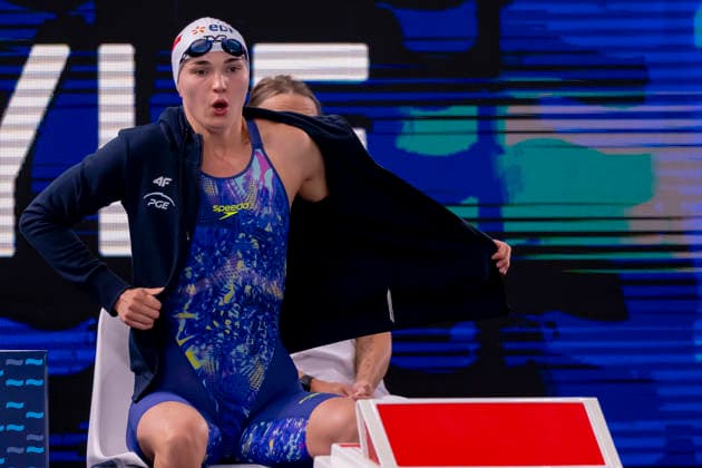 France, Paris, Centre Aquatique Olympique Metropole du Grand Paris, 10.08.2026, European Aquatics Championships Artistic Swimming, Day 11, Morning Session, Kornelia Fiedkiewicz of Poland, Photo by Eibner Pressefoto Tino Henschel European Aquatics Championships Artistic Swimming, Day 11, Morning Session Paris Copyright: xEibnerxPressefotox