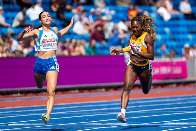 10.08.2026, GBR, Leichtathletik, Europameisterschaft 2026, Morgensession Tag 1, Birmingham Chelsea Kadiri ( Deutschland ), 100 Meter Sprint Damen, Vorlauf Birmingham Alexander Stadium England Großbritannien Copyright: xNordphoto Memmlerx