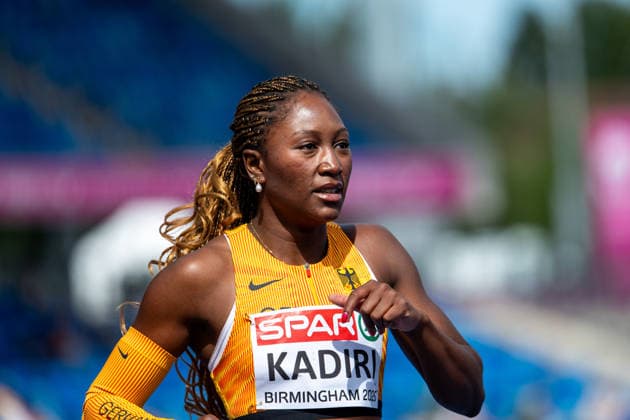 10.08.2026, GBR, Leichtathletik, Europameisterschaft 2026, Morgensession Tag 1, Birmingham Chelsea Kadiri ( Deutschland ), 100 Meter Sprint Damen, Vorlauf Birmingham Alexander Stadium England Großbritannien Copyright: xNordphoto Memmlerx