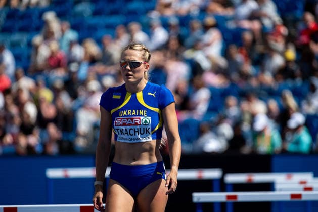 10.08.2026, GBR, Leichtathletik, Europameisterschaft 2026, Morgensession Tag 1, Birmingham Viktoriya Tkachuk ( Ukraine ), 400 Meter Hürden Damen, Vorlauf Birmingham Alexander Stadium England Großbritannien Copyright: xNordphoto Memmlerx