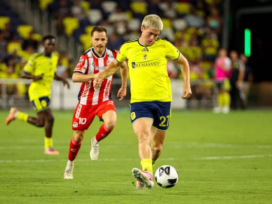 Leagues Cup 2026: Atletico De San Luis Vs Nashville SC AUG 09 August 9, 2026: Nashville SC midfielder Reed Baker-Whiting (27) advances the ball ahead of Atletico de San Luis midfielder Sebastien Salles-Iamonge (10) during a Leagues Cup match between Atletico de San Luis and Nashville SC at Geodis Park in Nashville, TN. Stephen Furst CSM (Credit Image: Â Stephen Furst Cal Media) Nashville Tn United States of America EDITORIAL USE ONLY Copyright: xx ZUMA-20260809_zma_c04_248.jpg StephenxFurstx csmphotothree510546