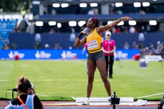 10.08.2026, GBR, Leichtathletik, Europameisterschaft 2026, Morgensession Tag 1, Birmingham Nina Chioma Ndubuisi ( Deutschland ), Kugelstoßen Damen, Qualifikation Birmingham Alexander Stadium England Großbritannien Copyright: xNordphoto Memmlerx