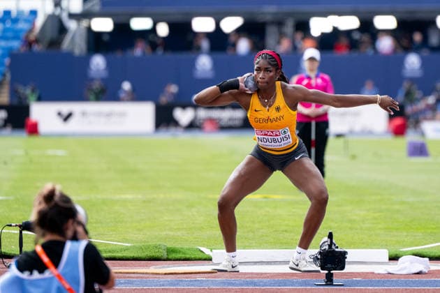 10.08.2026, GBR, Leichtathletik, Europameisterschaft 2026, Morgensession Tag 1, Birmingham Nina Chioma Ndubuisi ( Deutschland ), Kugelstoßen Damen, Qualifikation Birmingham Alexander Stadium England Großbritannien Copyright: xNordphoto Memmlerx