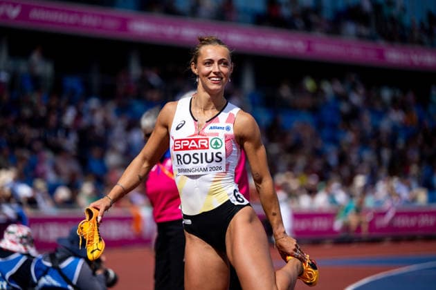 10.08.2026, GBR, Leichtathletik, Europameisterschaft 2026, Morgensession Tag 1, Birmingham Rani Rosius ( Belgien ), 100 Meter Sprint Damen, Vorlauf Birmingham Alexander Stadium England Großbritannien Copyright: xNordphoto Memmlerx