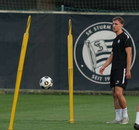 SOCCER - UEFA CL, Sturm vs Fenerbahce GRAZ,AUSTRIA,10.AUG.26 - SOCCER - UEFA Champions League, qualification, Sturm Graz vs Fenerbahce Istanbul, preview, training Sturm. Image shows Nelson Weiper (Sturm).  GEPAxpictures xMichaelxRiedler