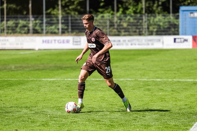 Fußball I Herren I Saison 2026 2027 I Regionalliga Nord I 2.Spieltag I FC St.Pauli II - Bremer SV I 09.08.2026 Lucas Schulze (29, FC St.Pauli II) Copyright: xLobeca RalfxHomburgx