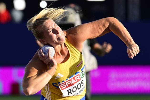 BIRMINGHAM, UNITED KINGDOM 20260810 Sweden s Fanny Roos during the women s shot put final at the European Athletics Championships at Alexander Stadium in Birmingham.