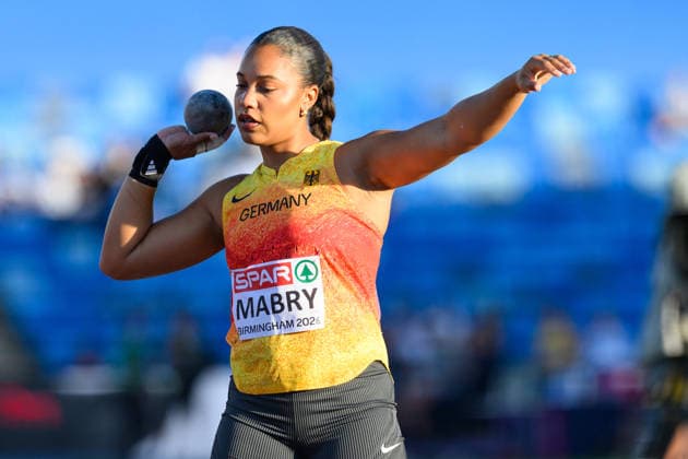 BIRMINGHAM, GREAT BRITAIN - August 10: Yemisi Mabry (Germany) during the shot put final during the European Athletics Championships 2026 at Alexander Stadium in Birmingham, Great Britain (Photo by Sven Beyrich Sports Press Photo) Copyright: xSvenxBeyrich SportsxPressxPhotox Sportspressphoto_SPR204136
