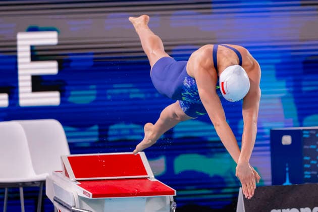 France, Paris, Centre Aquatique Olympique Metropole du Grand Paris, 10.08.2026, European Aquatics Championships Artistic Swimming, Day 11, Morning Session, Kornelia Fiedkiewicz of Poland, Photo by Eibner Pressefoto Tino Henschel European Aquatics Championships Artistic Swimming, Day 11, Morning Session Paris Copyright: xEibnerxPressefotox