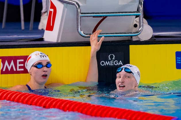 France, Paris, Centre Aquatique Olympique Metropole du Grand Paris, 10.08.2026, European Aquatics Championships Artistic Swimming, Day 11, Morning Session, Kornelia Fiedkiewicz and Zuzanna Famulok of Poland, Photo by Eibner Pressefoto Tino Henschel European Aquatics Championships Artistic Swimming, Day 11, Morning Session Paris Copyright: xEibnerxPressefotox