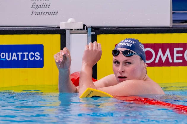 France, Paris, Centre Aquatique Olympique Metropole du Grand Paris, 10.08.2026, European Aquatics Championships Artistic Swimming, Day 11, Morning Session, Iris Julia Berger of Austria, Photo by Eibner Pressefoto Tino Henschel European Aquatics Championships Artistic Swimming, Day 11, Morning Session Paris Copyright: xEibnerxPressefotox