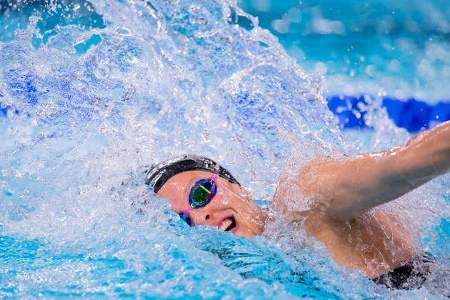 France, Paris, Centre Aquatique Olympique Metropole du Grand Paris, 10.08.2026, European Aquatics Championships Artistic Swimming, Day 11, Morning Session, Linda Roth, SC Magdeburg, Germany, Photo by Eibner Pressefoto Tino Henschel European Aquatics Championships Artistic Swimming, Day 11, Morning Session Paris Copyright: xEibnerxPressefotox