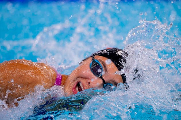 France, Paris, Centre Aquatique Olympique Metropole du Grand Paris, 10.08.2026, European Aquatics Championships Artistic Swimming, Day 11, Morning Session, Julianna Dora Bocska, SG Essen, Germany, Photo by Eibner Pressefoto Tino Henschel European Aquatics Championships Artistic Swimming, Day 11, Morning Session Paris Copyright: xEibnerxPressefotox