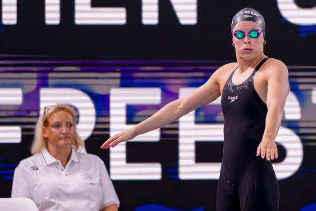 France, Paris, Centre Aquatique Olympique Metropole du Grand Paris, 10.08.2026, European Aquatics Championships Artistic Swimming, Day 11, Morning Session, Linda Roth, SC Magdeburg, Germany, Photo by Eibner Pressefoto Tino Henschel European Aquatics Championships Artistic Swimming, Day 11, Morning Session Paris Copyright: xEibnerxPressefotox