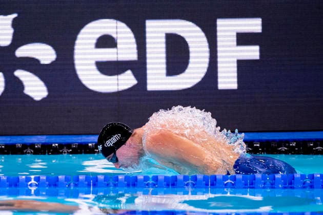 France, Paris, Centre Aquatique Olympique Metropole du Grand Paris, 10.08.2026, European Aquatics Championships Artistic Swimming, Day 11, Morning Session, Josha Salchow, SV Nikar Heidelberg, Germany, Photo by Eibner Pressefoto Tino Henschel European Aquatics Championships Artistic Swimming, Day 11, Morning Session Paris Copyright: xEibnerxPressefotox