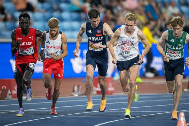 260810 Jakob Ingebritsen of Norway competes in men s 5000 meter during day 1 of the 2026 European Athletics Championships on August 10, 2026 in Birmingham. Photo: Maxim Thore BILDBYRAN kod MT MT1064 friidrott athletics friidrett friidrotts-em em friidretts-em 2026 european athletics championships 1 bbeng norge Copyright: MAXIMxTHORE BB260810MT133