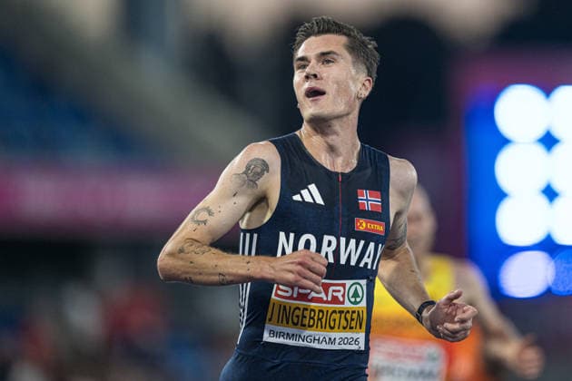 260810 Jakob Asserson Ingebrigtsen of Norway competes in men s 5000 meter during day 1 of the 2026 European Athletics Championships on August 10, 2026 in Birmingham. Photo: Mathias Bergeld BILDBYRAN kod MB MT1064 friidrott athletics friidrett friidrotts-em em friidretts-em 2026 european athletics championships 1 bbeng norge Copyright: MATHIASxBERGELD BB260810MB102