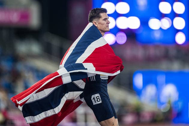 260810 Jakob Asserson Ingebrigtsen of Norway celebrates after men s 5000 meter in during day 1 of the 2026 European Athletics Championships on August 10, 2026 in Birmingham. Photo: Mathias Bergeld BILDBYRAN kod MB MT1064 friidrott athletics friidrett friidrotts-em em friidretts-em 2026 european athletics championships 1 bbeng jubel norge Copyright: MATHIASxBERGELD BB260810MB106