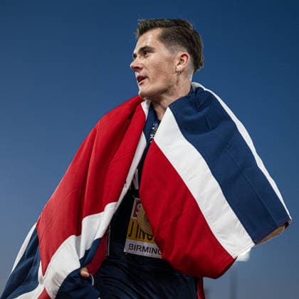 260810 Jakob Asserson Ingebrigtsen of Norway celebrates after men s 5000 meter in during day 1 of the 2026 European Athletics Championships on August 10, 2026 in Birmingham. Photo: Mathias Bergeld BILDBYRAN kod MB MT1064 friidrott athletics friidrett friidrotts-em em friidretts-em 2026 european athletics championships 1 bbeng jubel norge Copyright: MATHIASxBERGELD BB260810MB112