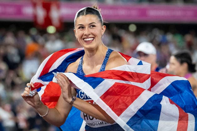 BIRMINGHAM, GREAT BRITAIN - AUGUST 10, 2026 : Amy HUNT (GBR Great Britain) wins over 100m during the European Athletics Championships at Alexander Stadium on August 10, 2026 in Birmingham, Great Britain. Nordrhein-Westfalen Great Britain Copyright: xLeahxKohringx