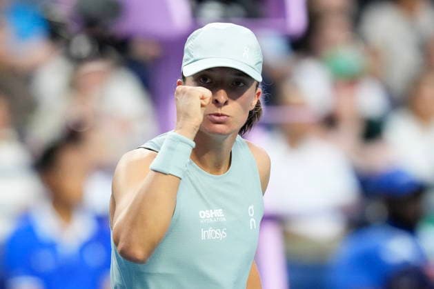 August 10, 2026, Toronto, On, CAN: Poland s Iga Swiatek celebrates a point during her 6-2, 6-1 win over Russia s Diana Shnaider at the National Bank Open in Toronto on Monday, Aug. 10, 2026. Canada News - August 10, 2026  - ZUMAc35_ 20260810_zaf_c35_136 Copyright: xChrisxYoungx