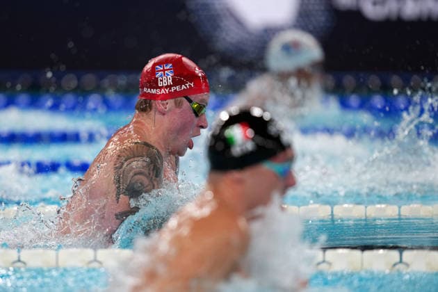 Adam Peaty from GB at the Swimming European Aquatics Championships Paris 2026, Paris, August 10, 2026 .  Copyright: xGianxMattiaxD Alberto LaPressex
