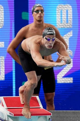 Italy™team during Men™s 4x200m Freestyle Final at the Swimming European Aquatics Championships Paris 2026, Paris, August 10, 2026  Copyright: xSpada LaPressex