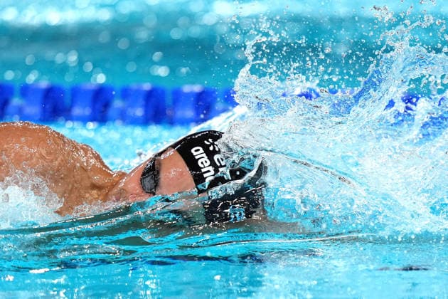 Italy™team during Men™s 4x200m Freestyle Final at the Swimming European Aquatics Championships Paris 2026, Paris, August 10, 2026  Copyright: xSpada LaPressex