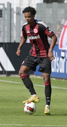 Eintracht Frankfurt. Julian Etse fotografiert beim Fußball Test Spiel Eintracht Frankfurt gegen Hull City am 8.8.2026 in Frankfurt. (DFL DFB REGULATIONS PROHIBIT ANY USE OF PHOTOGRAPHS as IMAGE SEQUENCES and or QUASI-VIDEO)