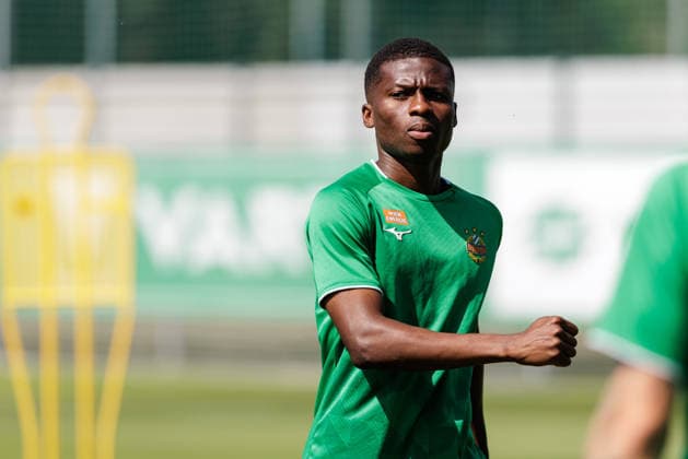 SOCCER - UEFA ECL, Rapid vs Paide VIENNA,AUSTRIA,11.AUG.26 - SOCCER - UEFA Conference League, qualification, SK Rapid Wien vs Paide Linnameeskond, preview, training Rapid. Image shows Romeo Amane (Rapid).  GEPAxpictures xArminxRauthner