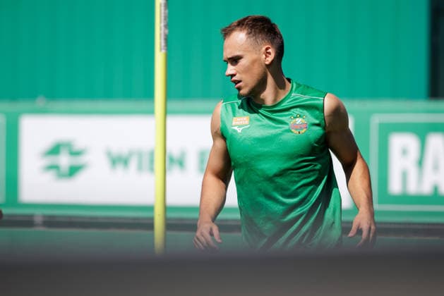 SOCCER - UEFA ECL, Rapid vs Paide VIENNA,AUSTRIA,11.AUG.26 - SOCCER - UEFA Conference League, qualification, SK Rapid Wien vs Paide Linnameeskond, preview, training Rapid. Image shows Nikolaus Wurmbrand (Rapid).  GEPAxpictures xArminxRauthner