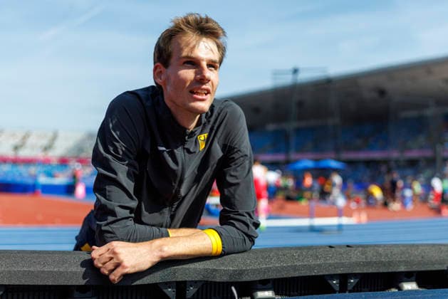 BIRMINGHAM, GREAT BRITAIN - AUGUST 11, 2026 : Falk WENDRICH (GER Germany) in the highjunp warm-up during the European Athletics Championships at Alexander Stadium on August 11, 2026 in Birmingham, Great Britain. Oregon Great Britain Copyright: xAxelxKohringx