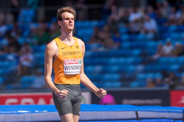 BIRMINGHAM, GREAT BRITAIN - AUGUST 11, 2026 : Falk WENDRICH (GER Germany) competing in the high jump qualification during the European Athletics Championships at Alexander Stadium on August 11, 2026 in Birmingham, Great Britain. Nordrhein-Westfalen Great Britain Copyright: xLeahxKohringx