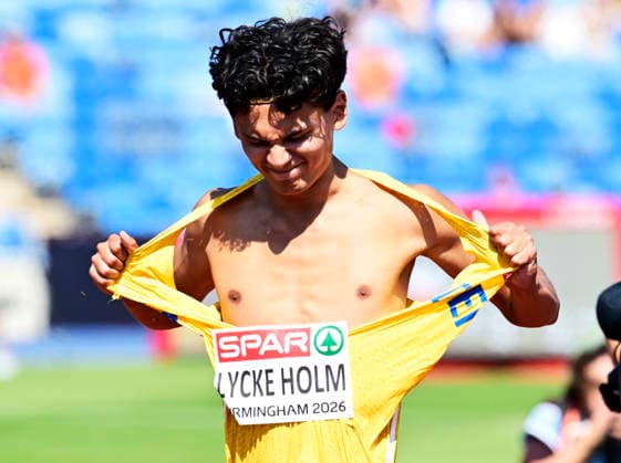 BIRMINGHAM, UNITED KINGDOM 20260811 Sweden s Melwin Lycke Holm during the men s high jump qualifying round at the European Athletics Championships at Alexander Stadium in Birmingham.