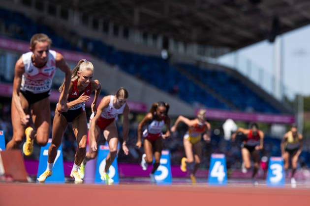 260811 Pernille Karlsen Antonsen of Norway competes in women™s 800 meter qualification during day 2 of the 2026 European Athletics Championships on August 11, 2026 in Birmingham. Photo: Mathias Bergeld BILDBYRAN kod MB MT1065 friidrott athletics friidrett friidrotts-em em friidretts-em 2026 european athletics championships 2 bbeng Copyright: MATHIASxBERGELD BB260811MB063