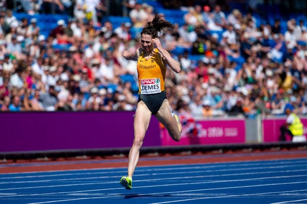 11.08.2026, GBR, Leichtathletik, Europameisterschaft 2026, Morgensession Tag 2, Birmingham Eileen Demes ( Deutschland ), 400 Meter Hürden Damen, Halbfinale Birmingham Alexander Stadium England Großbritannien Copyright: xNordphoto Memmlerx
