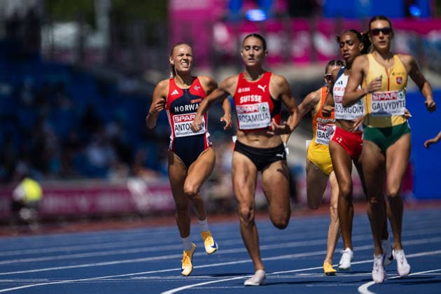 260811 Pernille Karlsen Antonsen of Norway competes in women™s 800 meter qualification during day 2 of the 2026 European Athletics Championships on August 11, 2026 in Birmingham. Photo: Mathias Bergeld BILDBYRAN kod MB MT1065 friidrott athletics friidrett friidrotts-em em friidretts-em 2026 european athletics championships 2 bbeng Copyright: MATHIASxBERGELD BB260811MB066