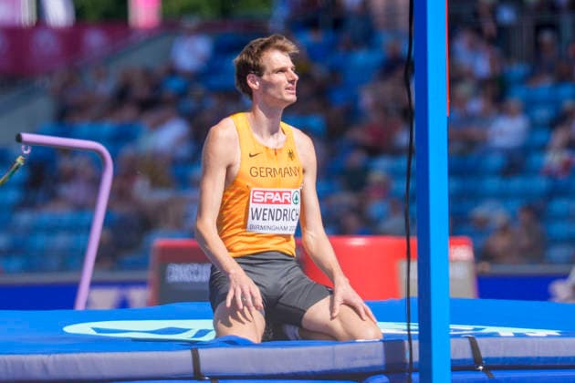 BIRMINGHAM, GREAT BRITAIN - AUGUST 11, 2026 : Falk WENDRICH (GER Germany) competing in the high jump qualification during the European Athletics Championships at Alexander Stadium on August 11, 2026 in Birmingham, Great Britain. Nordrhein-Westfalen Great Britain Copyright: xLeahxKohringx