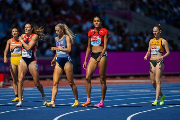 BIRMINGHAM, UNITED KINGDOM - AUGUST 11: Audrey Werro of Switzerland competes in the Women s 800m during the European Athletics Championships at Alexander Stadium on August 11, 2026 in Birmingham, United Kingdom. England United Kingdom Copyright: xBEAUTIFULxSPORTS TobiasxLacknerx