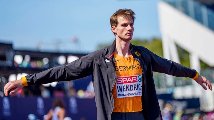 BIRMINGHAM, GREAT BRITAIN - AUGUST 11, 2026 : Falk WENDRICH (GER Germany) competing in the high jump qualification during the European Athletics Championships at Alexander Stadium on August 11, 2026 in Birmingham, Great Britain. Nordrhein-Westfalen Great Britain Copyright: xLeahxKohringx