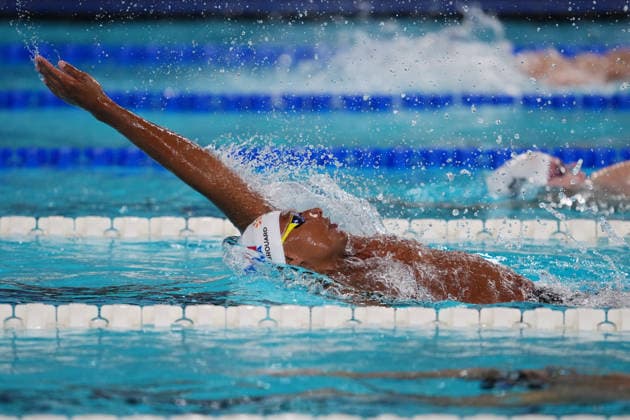Yohann Ndoye Brouard from France at the Swimming European Aquatics Championships Paris 2026, Paris, August 11, 2026 .  Copyright: xGianxMattiaxD Alberto LaPressex
