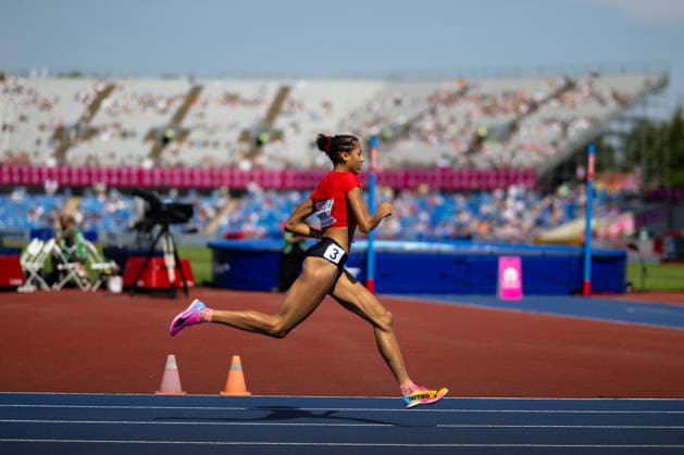 BIRMINGHAM, UNITED KINGDOM - AUGUST 11: Audrey Werro of Switzerland competes in the Women s 800m during the European Athletics Championships at Alexander Stadium on August 11, 2026 in Birmingham, United Kingdom. England United Kingdom Copyright: xBEAUTIFULxSPORTS TobiasxLacknerx