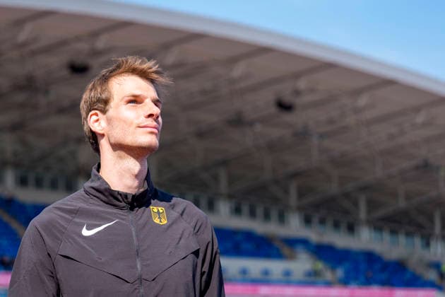 BIRMINGHAM, GREAT BRITAIN - AUGUST 11, 2026 : Falk WENDRICH (GER Germany) competing in the high jump qualification during the European Athletics Championships at Alexander Stadium on August 11, 2026 in Birmingham, Great Britain. Nordrhein-Westfalen Great Britain Copyright: xLeahxKohringx
