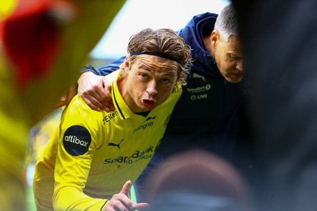 Soccer, Champions League 2025–2026 Bodo Glimt vs. Union Saint-Gilloise Bodo, August 11, 2026: Patrick Berg during the Champions League qualifying match between Bodo Glimt and Union Saint-Gilloise at Aspmyra Stadium. Photo by Mats Torbergsen, NTB, Bodo, Norway. EDITORIAL USE ONLY RESTRICTED USE FOR BETTING COMPANIES  Copyright: xMatsxTorbergsenx xNTBx
